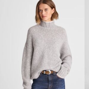 Madewell Soft Gray Turtleneck Sweater